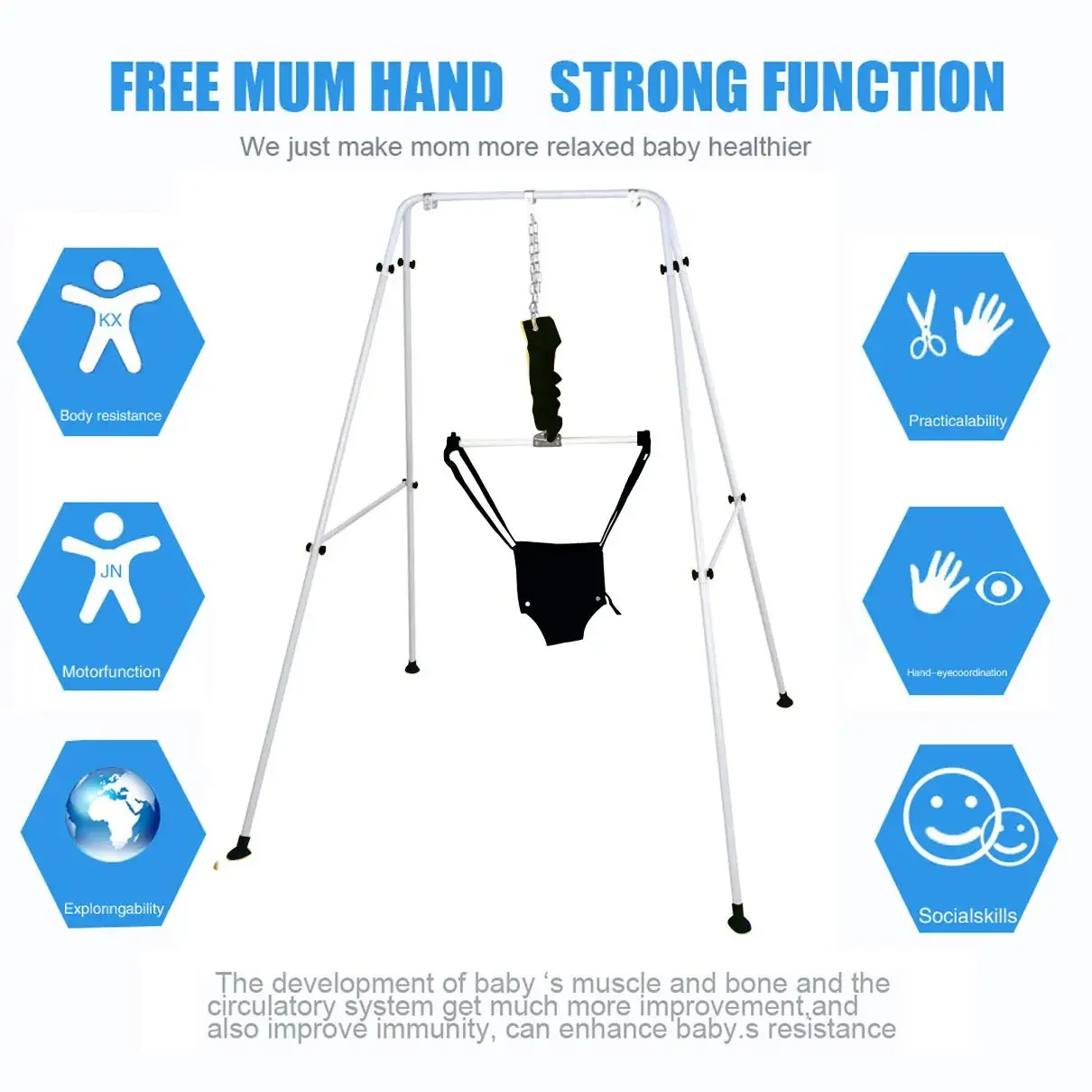Baby Bounce Seat Toddler Standing Door Exerciser For Active Baby Kids Jump And Have Fun Toy Swing Hammock Seat