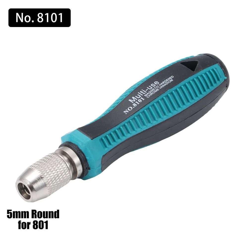 스크루드라이버 비트용 어댑터 1개, 스크루드라이버 핸들 5mm 원형 6.35mm 4..
