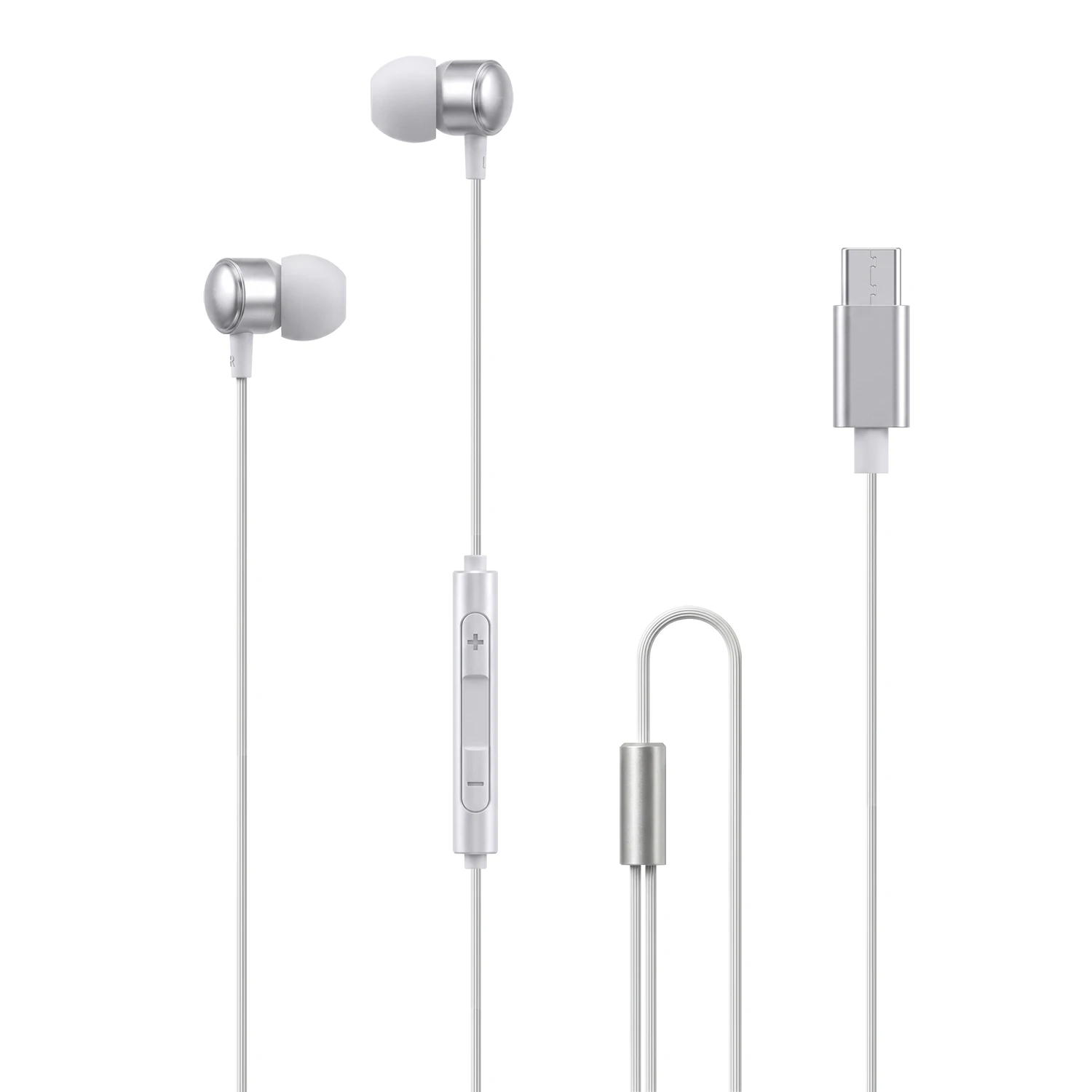 High-Fidelity USB Type C Wired Headphones with Stereo Sound, Bass Boost, and In-Line Mic