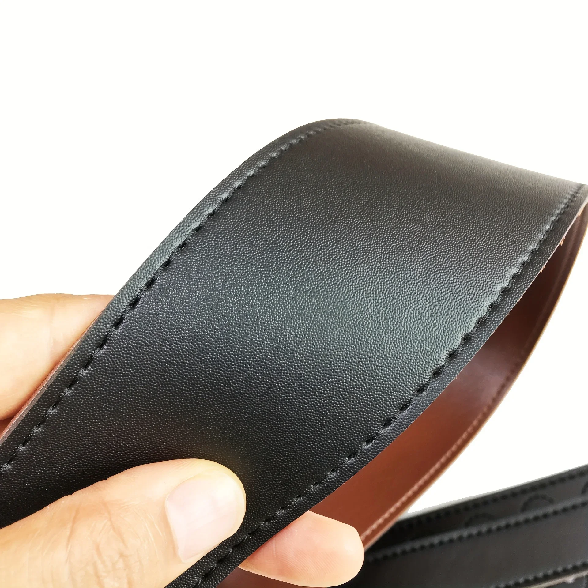 Premium Adjustable Double-Sided Leather Guitar Strap, 2.36 Wide, 46.47 to 53.54 Length Range