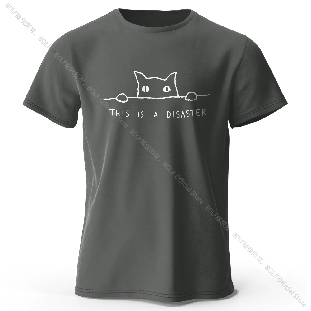 Elegant Minimalist Cat Line Art 100% Cotton Unisex Tee - Soft, Breathable Round Neck Short Sleeve