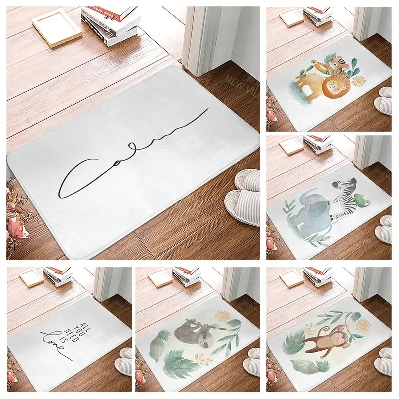 

Anti-slip Bath Mat Bathroom Small Rug Shower Mat Home Decor Door Mat Kitchen mat Bedroom Entrance Room Mats boho abstract modern