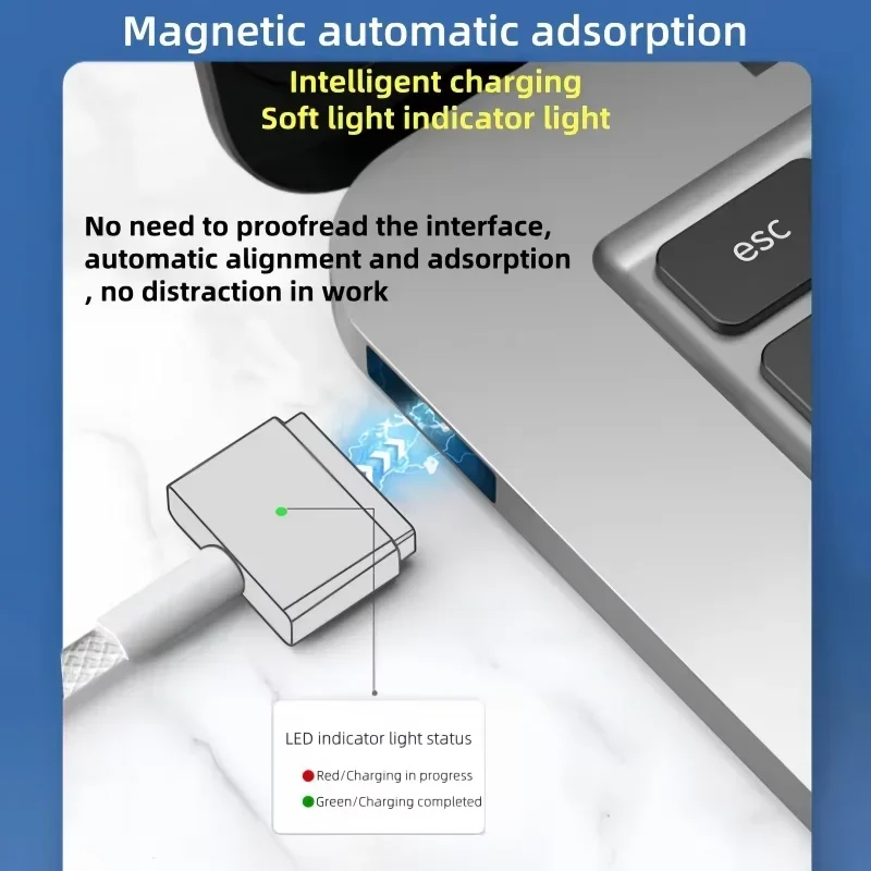 Magnetic Braided USB-C to Magnetic Charging Cable