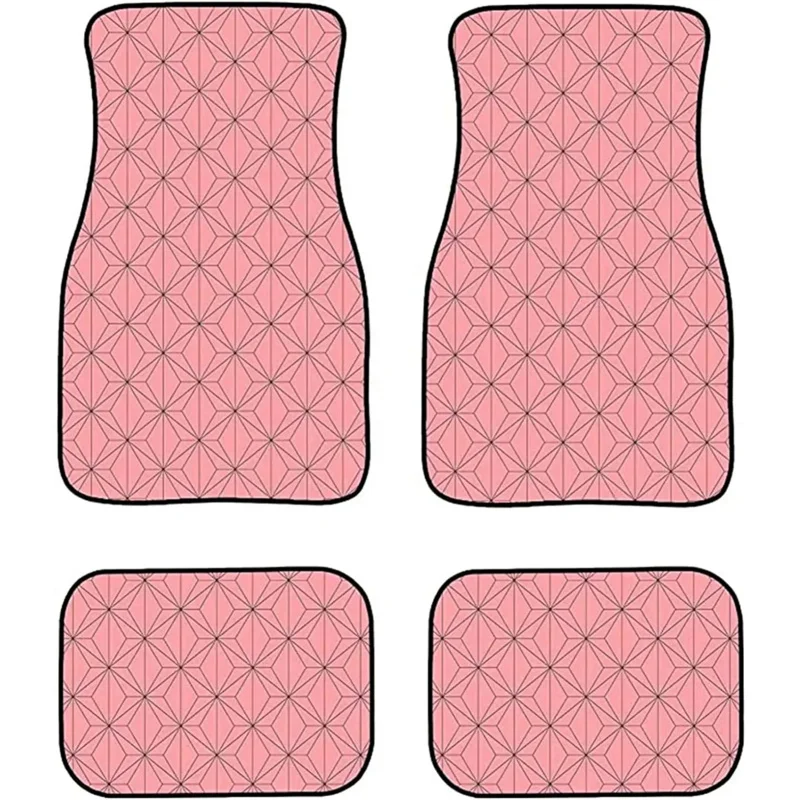 

Anime Demon Slayer Art Print Car Front and Rear Floor mats General Non-Slip Rubber car Carpets 4-Piece Waterproof F