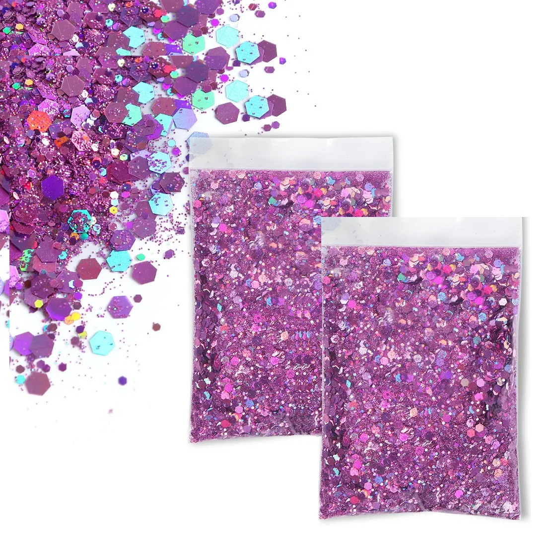 Holographic Iridescent Chunky Glitter Flakes
