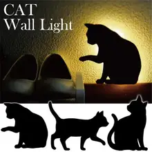 

Cat Projector Night Light Led Light Sound-Activated Shadow Table Lamp Home Bedroom Bedside Sleep Light For Children Gift