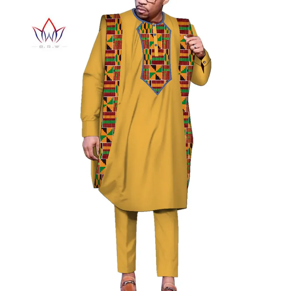 

BintaRealWax 3 Pieces Mens Robes Traditional African Clothing Dashiki Men African Clothes Africa Clothing Plus Size 6XL WYN1433