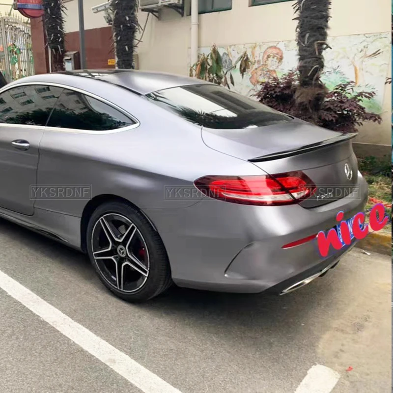 메르세데스 벤츠 C63 W205 C205 2015 + C 클래스 C250 C300 C350 2 도어 쿠페 ABS Carbo 리어 루프 스포일러 트렁크 립 부츠 윙