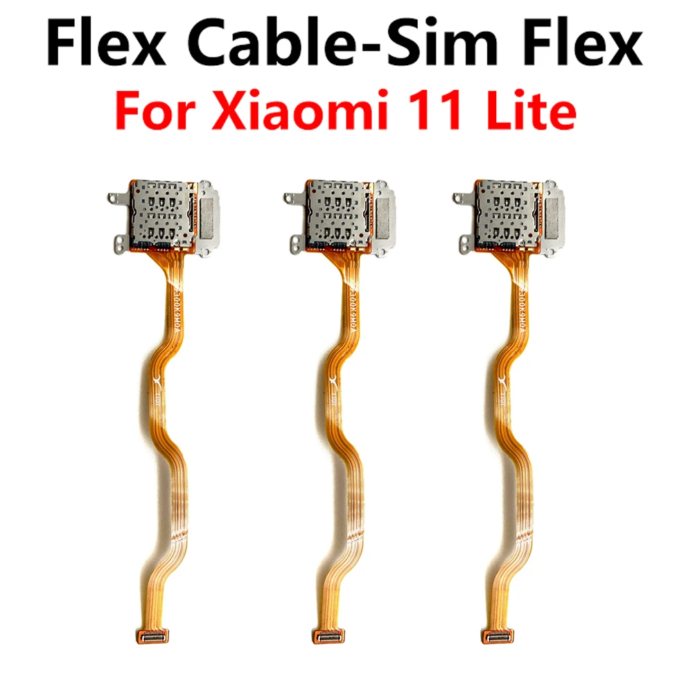 

1Pcs，NEW SIM Card Holder Slot Reader Socket Flex Cable Connector Board Replacement For Xiaomi Poco F4 5G / Redmi K40S Mi 11 Lite