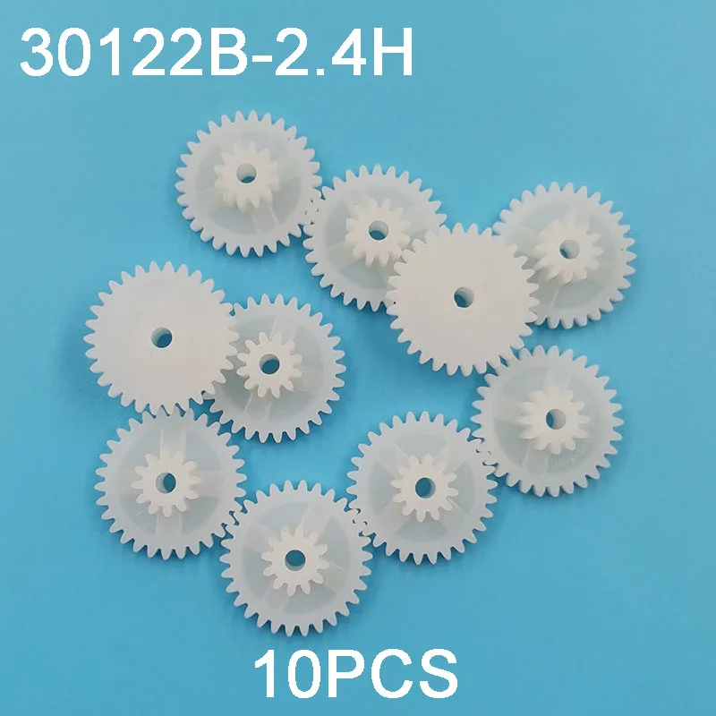 Thick 0.5M Plastic POM Gear Diameter 16mm 30 Teeth 12 Teeth Double Layer Gear 2mm Hole DIY Toy Parts Accessories 30122B
