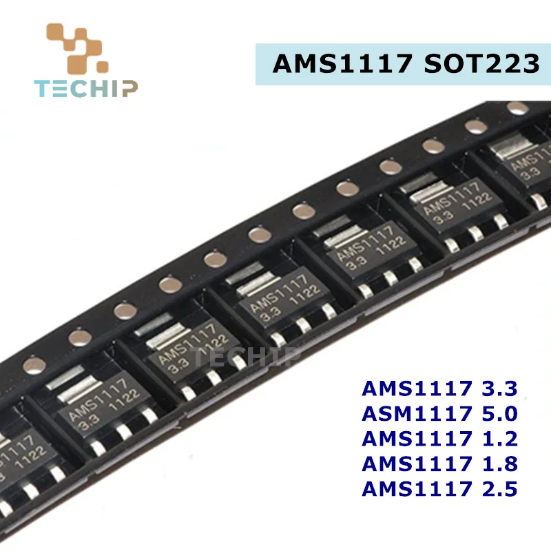 50pcs AMS1117 3V3 AMS1117-1.2 AMS1117-1.5 AMS1117-1.8 AMS1117-2.5 ...