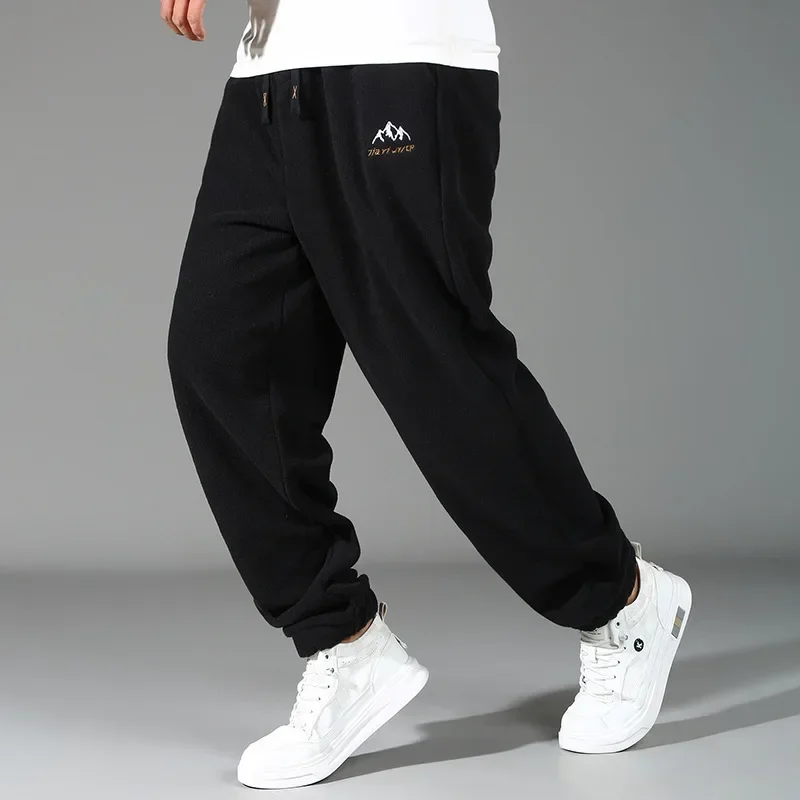 Winter Sweat Pants Men Polar Fleece Sport Jogger Trouser Male Brushed Warm Extra Large Size Sweatpant Big Plus 8XL 9XL 10XL 12XL 4