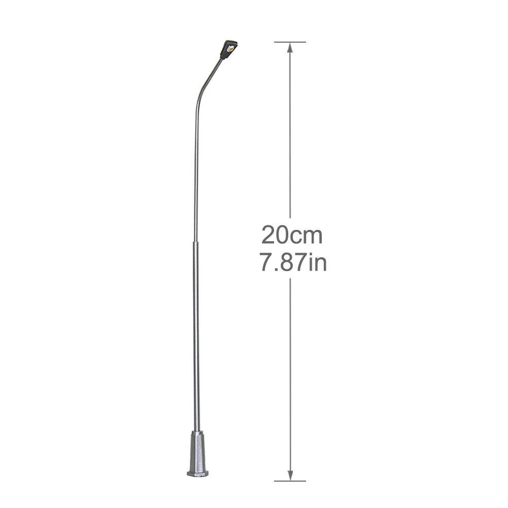 

5Pcs Model Railway Lamppost Street Lamps Gauge 0 20cm Bonsai Decor Landscape Scene Model Building Courtyard Street Light