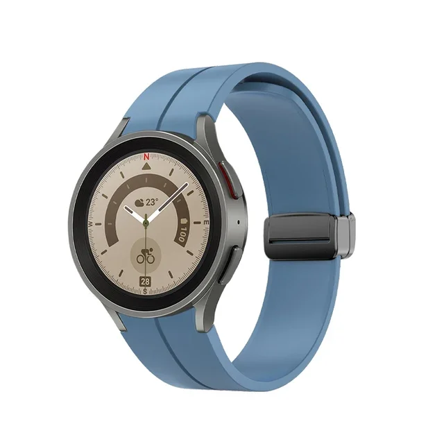 Magnetic Clasp Silicone Band Strap with Classic Design