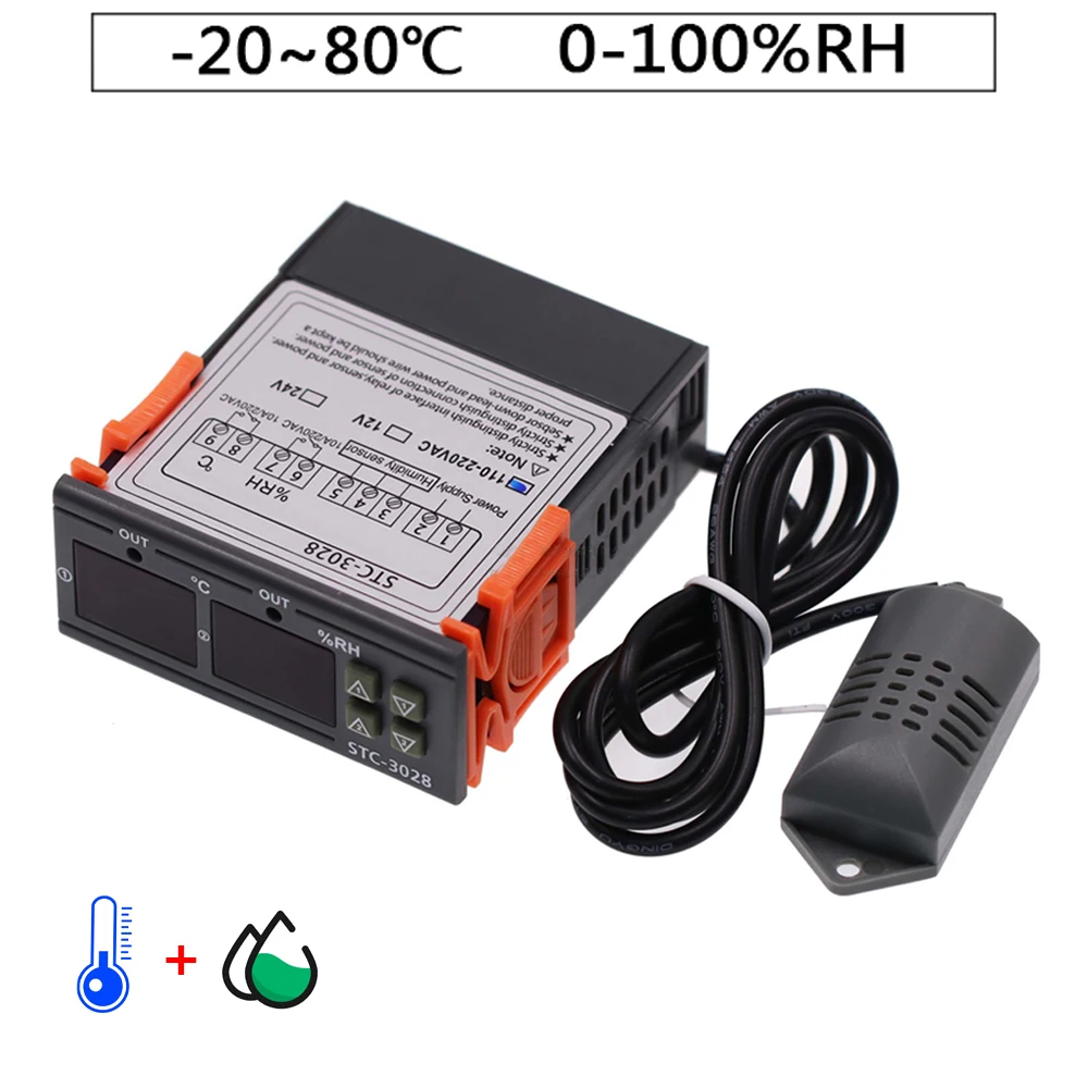 Produktbild von HTMC-5 DIY Mini-Inkubator-Controller – Digitaler Temperatur- & Feuchtigkeitsregler Für Geflügeleier – Mit PTC-Heizung, 12V-Notstrom Und Lüfter