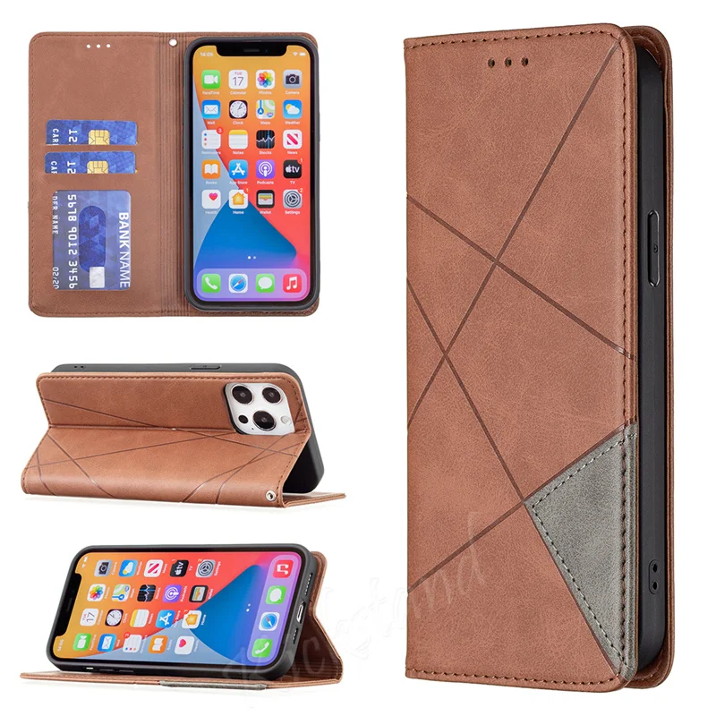 Per Google Pixel 7A 7Pro Custodia Per Telefono Di Lusso Per Google Pixel 6 Pro Leather Flip Magnetic Patchwork Style Cards Slot Stand Covers