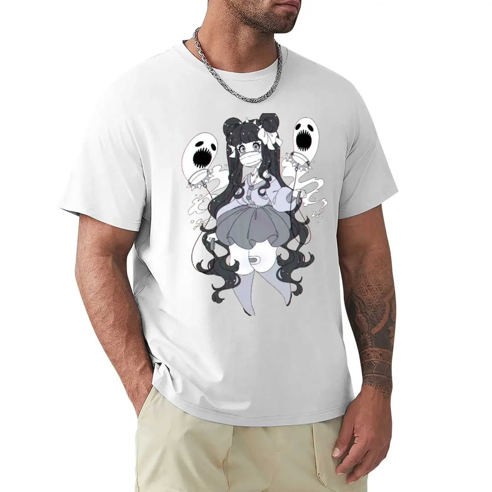 

GHOST PETS T-Shirt Blouse anime summer clothes mens graphic t-shirts funny