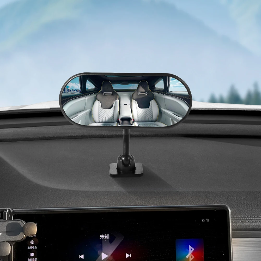 Baby Car Mirror 360° Adjustable Rear View Mirror Adhesive Mount Automotive Rearview Baby Observation Mirror for Windshield