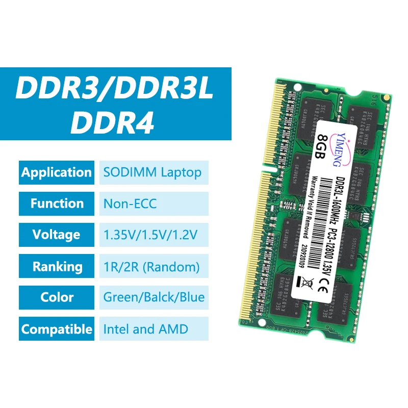 DDR3 DDR3L DDR4 8GB 16GB Laptop Memory Ram PC3 PC3L - Main Image