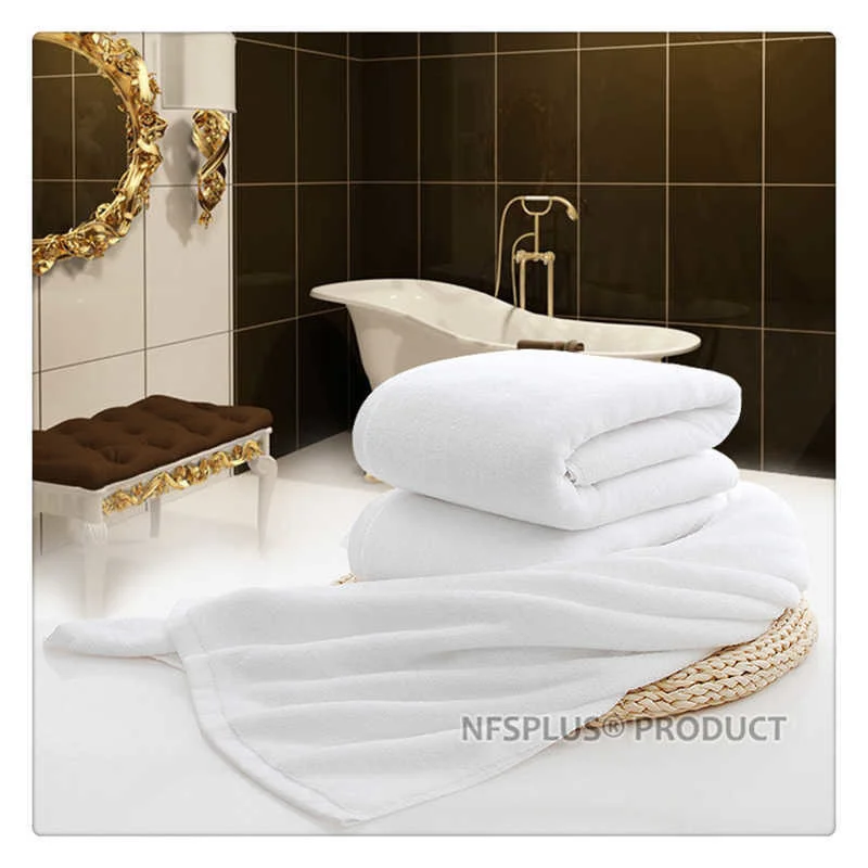 Description Picture 2 of item100% Cotton Bathroom Face Towel White Terry Washcloth Thick Heavy For Travel Beach Sports SPA Gym 34x75cm Hand Towels For Adults