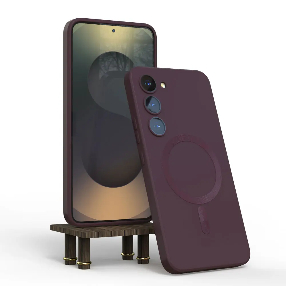 Enhanced Magnetic Silicone Phone Case - Soft, Durable, and Stylish Back Cover