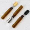 3/5/10ML Amber Glass Roller Perfume Bottle Empty Mini Roll on Gold Black Cap Cosmetics Sample Tube Thin Vials Refillable Bottle 5