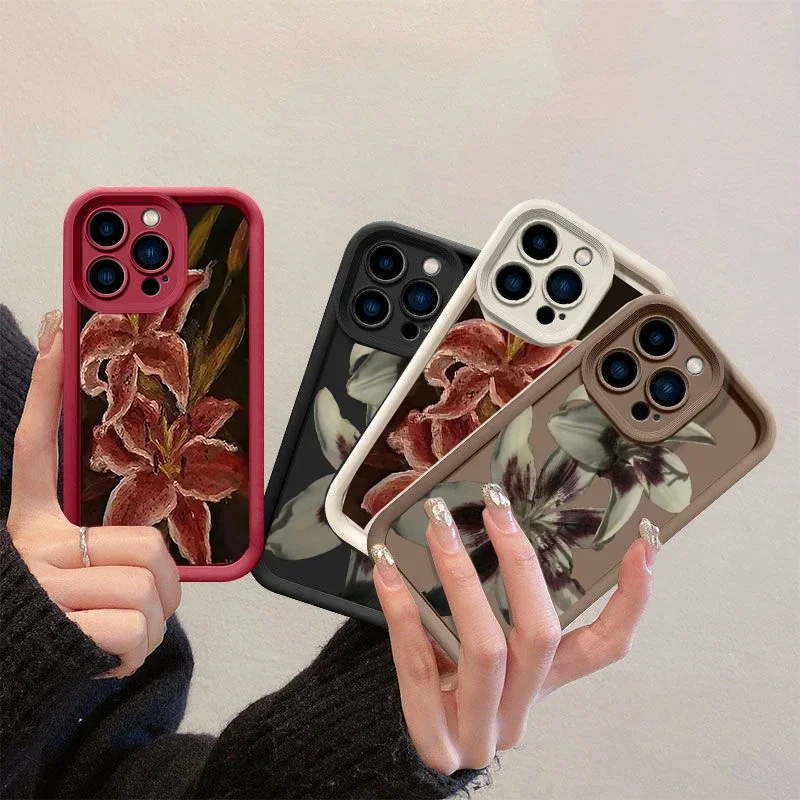 Retro Classic Oil Painting Flower Phone Case