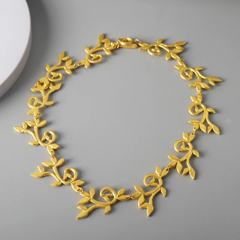 Babylonian iris necklace,leaf and leaf collarbone chain,fashion gift,girl party accessories,birthday gift,jewelry accessories