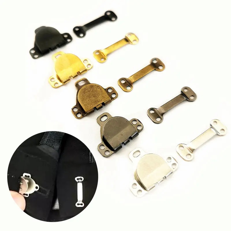 Garment Sewing Accessories Garment Hooks 10 Sets Metal Invisible Trousers Buckle Hook Sew On Pants Hooks DIY Trousers Fur Skirt Jacket Garment Sewing Accessories