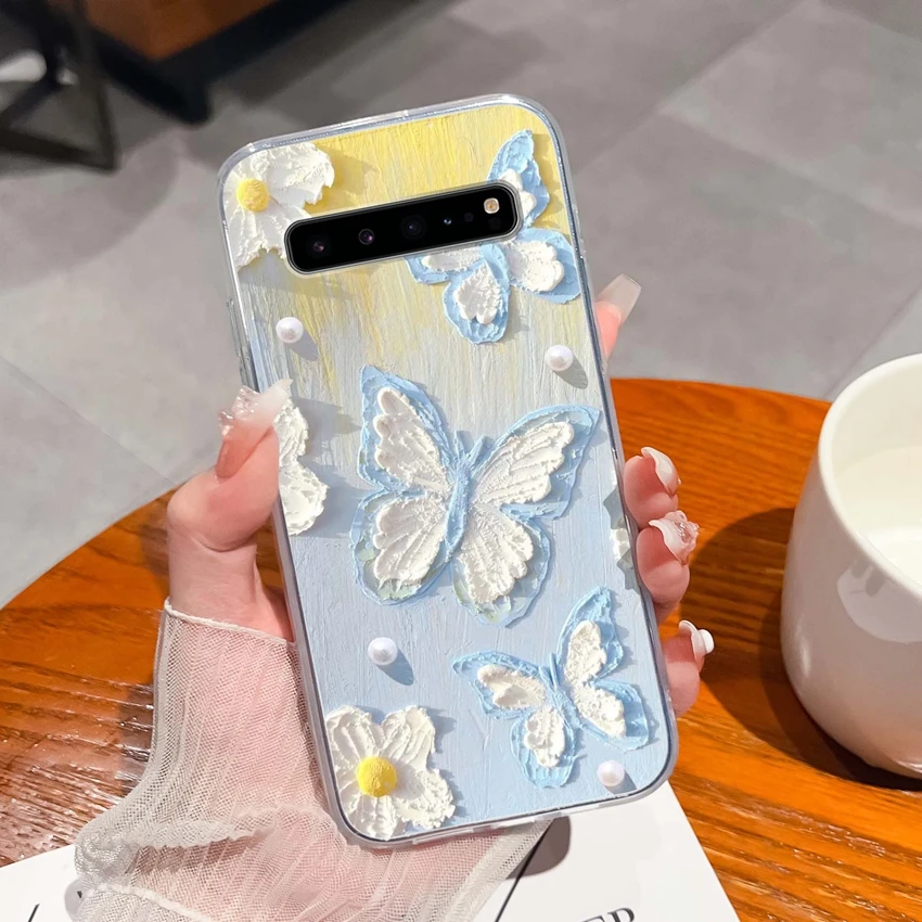 Romantic Rose Pattern Transparent TPU Silicone Anti-Slip Bumper Phone Cover