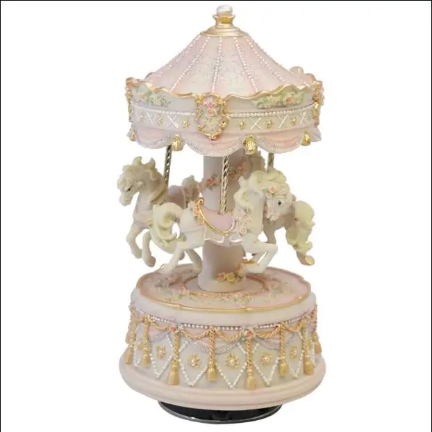 Music Box for Girl, Musical Handmove Box, Resin Carrousel, New Present, Gift for Princess, Wholesale, MF378 3