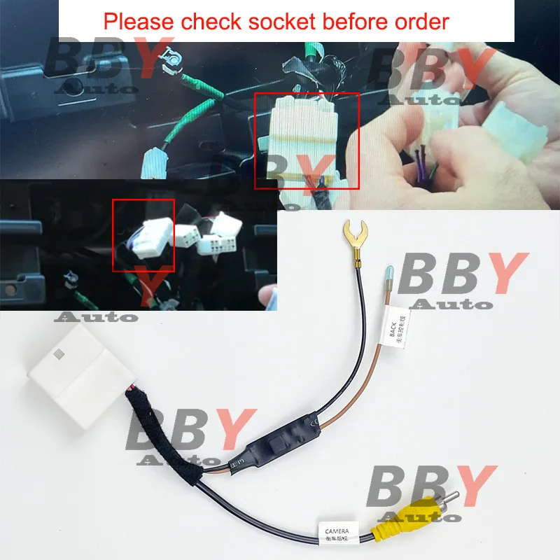YONGYAO Cavo Adattatore Video Per Telecamera Posteriore Toyota Rav4 Kluger, Cablaggio GPS 12V, Modello B53708