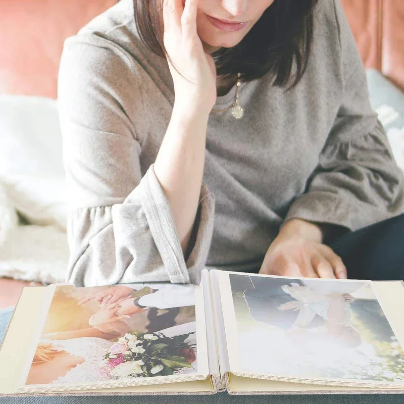 

Альбом для фотографий младенцев из льна, клейкий бумажный альбом для скрапбукинга Instax, свадебные поделки, альбомы для влюбленных на день рождения, 16 дюймов, подарок «сделай сам»