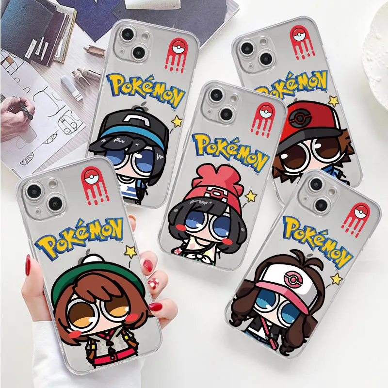 Custodia Morbida Per Iphone 15 14 Pro Max 13 12 11 Pro Max Mini Xr Xs X 8 7 6Plus Se 2020 Cover Posteriore Del Telefono Pokemon Trainer Ash Ketchum