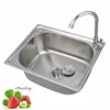 304 Stainless Steel Sink Single Sink Kitchen Sink Sink Single Basin Thickened Sink Large Single Slot Set 3