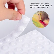 

100Pcs Professional Tear Off Tattoo Ink Disposable Palette Useful Portable Nail Glue Holder Pigment Cup Adhesive Tray Tool White