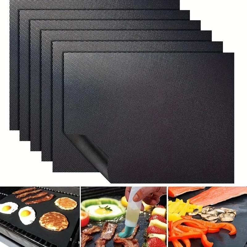 BBQ Mats Oven Liners Reusable Baking Mats Non-stick Teflon Outdoor Party Protective Kitchen Tools Heat Resistant Grill BBQ Grill Mat Oven Liner