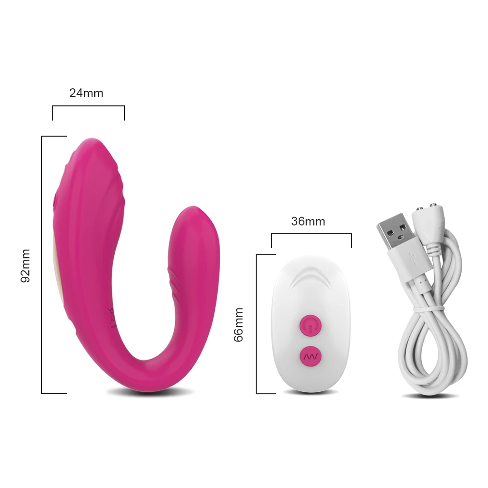 Couple Vibrator Wearable U Type for Women Vagina Clitoris Stimulate G-Spot Massage