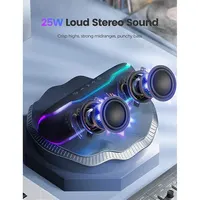WISETIGER Speaker Outdoor Portable IPX7 Waterproof Sound Box BT5.3 Louderspeaker Stereo with 25W Colorful Light Surround Speaker - Image 5
