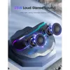 WISETIGER Speaker Outdoor Portable IPX7 Waterproof Sound Box BT5.3 Louderspeaker Stereo with 25W Colorful Light Surround Speaker 5