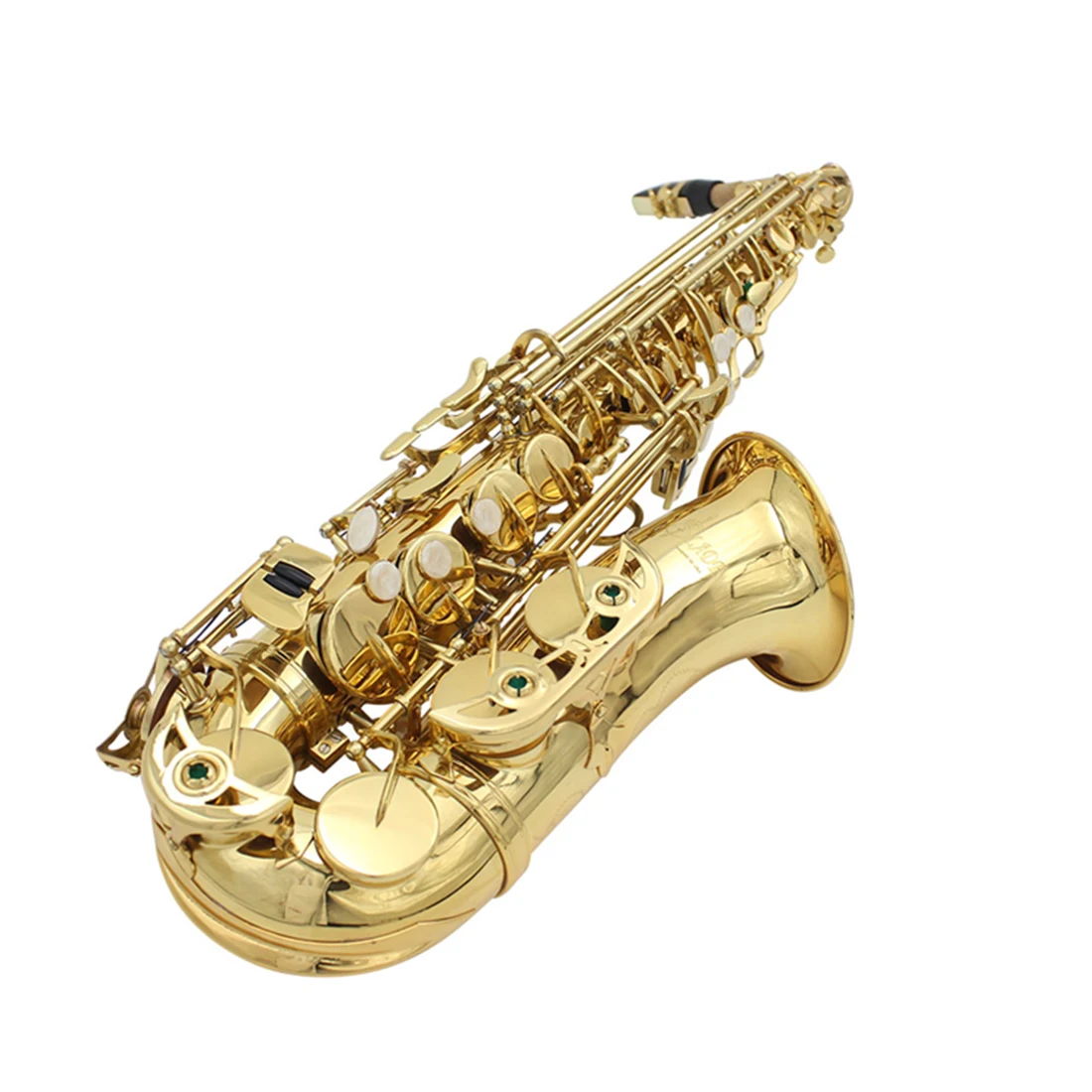 Slade Gold Eb Altsaxophon Performance Praxis Messing Instrumenten saxophon mit Box Reinigungs tuch Bürste Schilf Zubehör – Detail 3