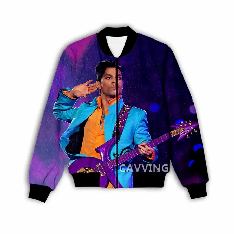 New Fashion Women/Men's 3D Print Prince Rogers Nelson  Zipper Bomber Jackets Men Overcoat Mens Coat Zip Up Jackets 4