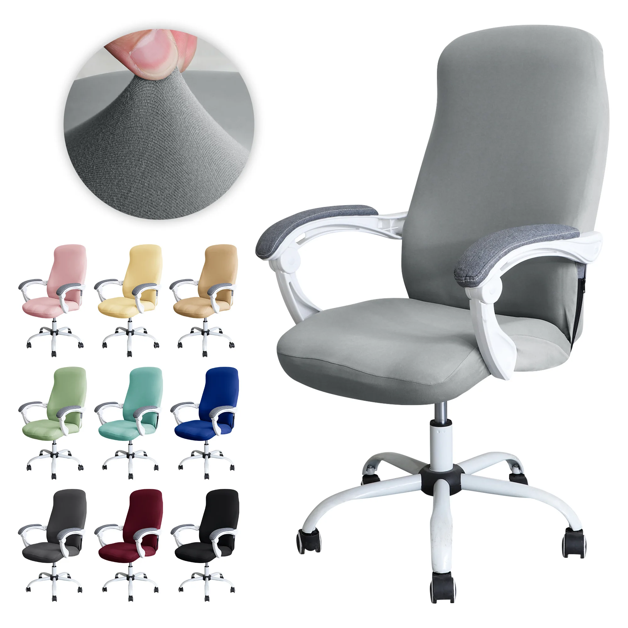 Luxurious Stretch Spandex Office Chair Slipcover - Premium Armchair Protector and Seat Cover