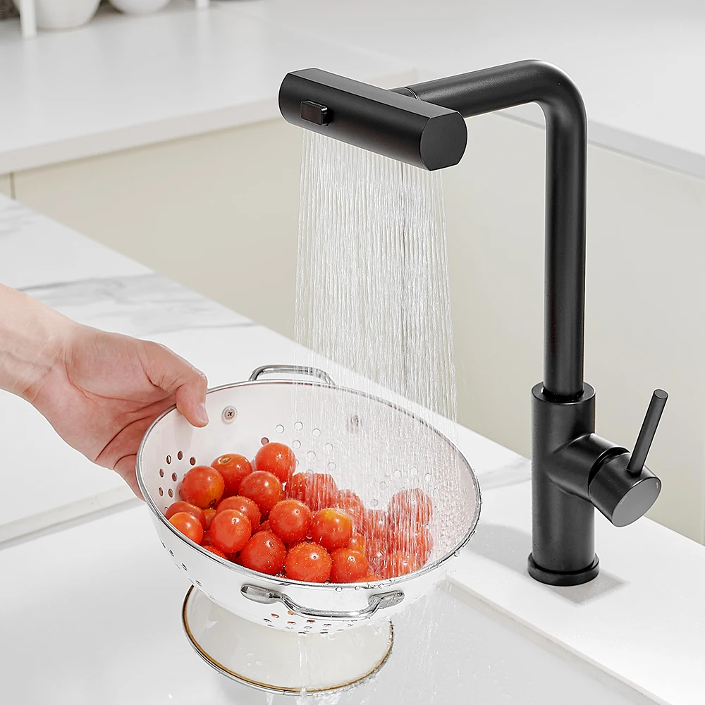 

Kitchen Faucets Waterfall Faucets for Kitchen Sink Single Lever Pull Out Spring Spout Mixers Tap Hot Cold Water Crane