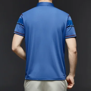 TFETTERS Brand 2025 Summer men Tshirt Short Sleeve Wide Striped Pattern Soft Comfort Mid Age Casual Toop Tee T-shirt Man 2