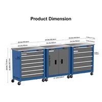 Combination Tool Cabinet,3 Different Types of Tool Cabinets with Connecting Buckle:5-Drawer/7-Drawer/Double-Door Tool Cabinet 2
