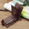 Men Wallets Patchwork Leather Short Male Purse with Coin Pocket Card Holder Brand Trifold Wallet Men Clutch Money Bag 5
