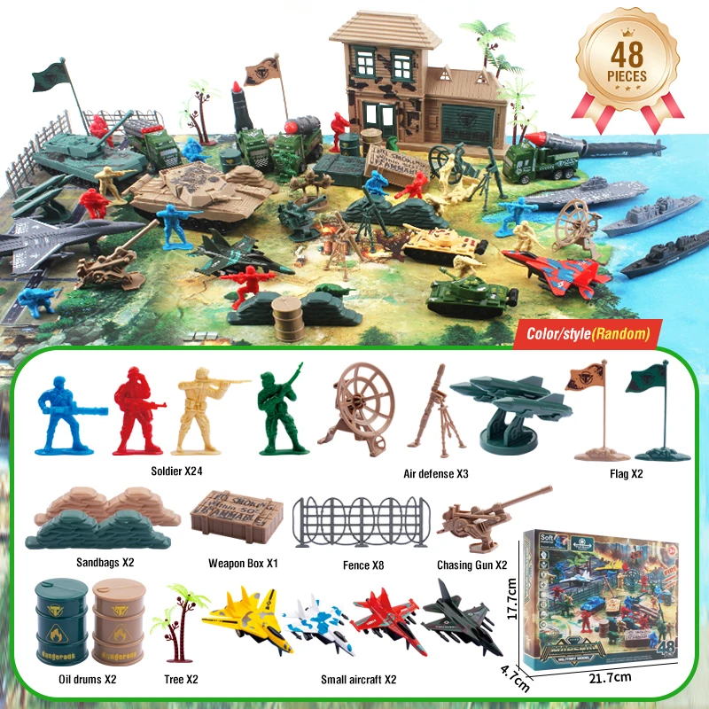 Ultimate Military Action Figure Set: Tank Fighter Soldier Army Builder Kit