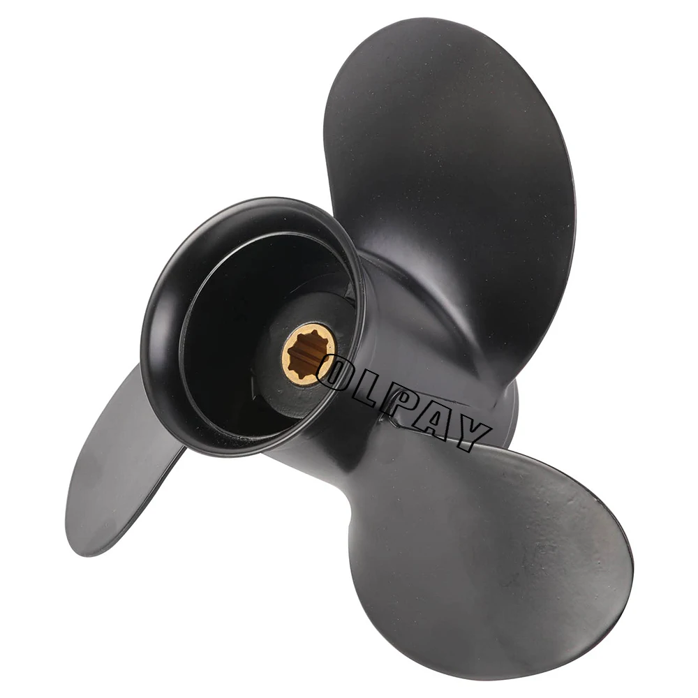 Outboard Engine Parts Boat Motor Parts 9x9 Aluminum Propeller for Mercury Outboard Motor 6HP-15HP 8 Tooth Spline 48-828156A12
