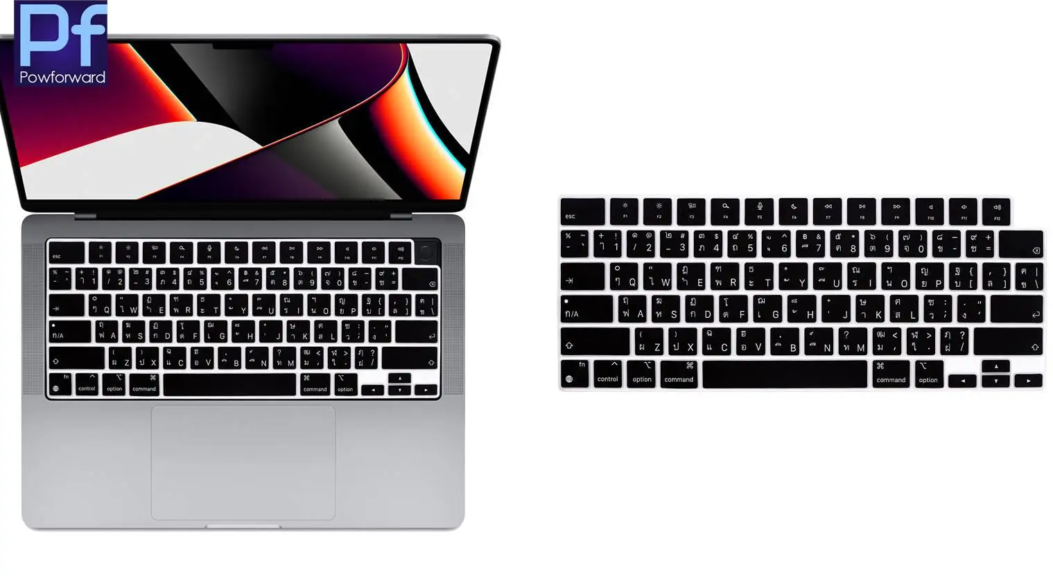 Cover Per Tastiera Tailandese Thailandia Per Macbook Pro 14 Pollici 2021 A2442 M1 Pro/Max & Macbook Pro 16 Pollici A2445 Impermeabile Antipolvere